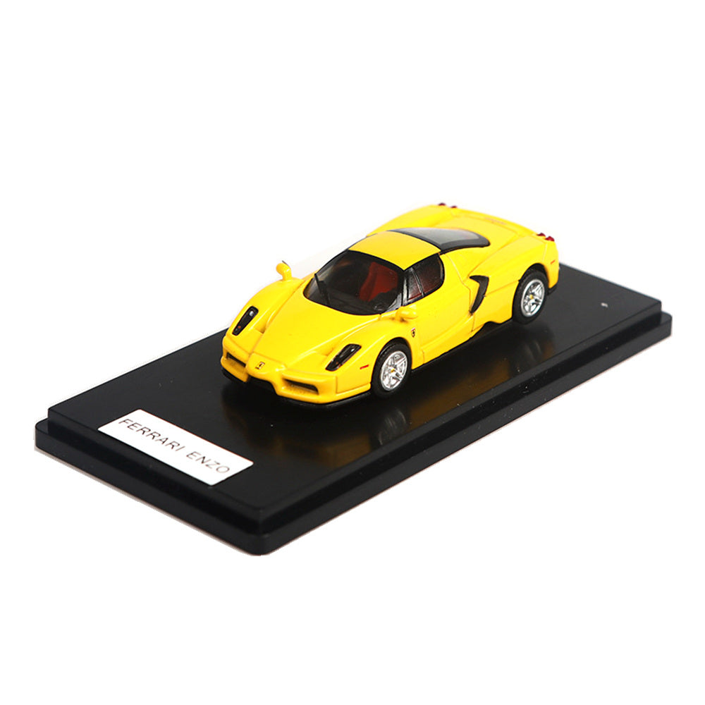 Enzo Ferrari (Yellow) 1/64 Scale Diecast Metal Sports Car Collectible Model