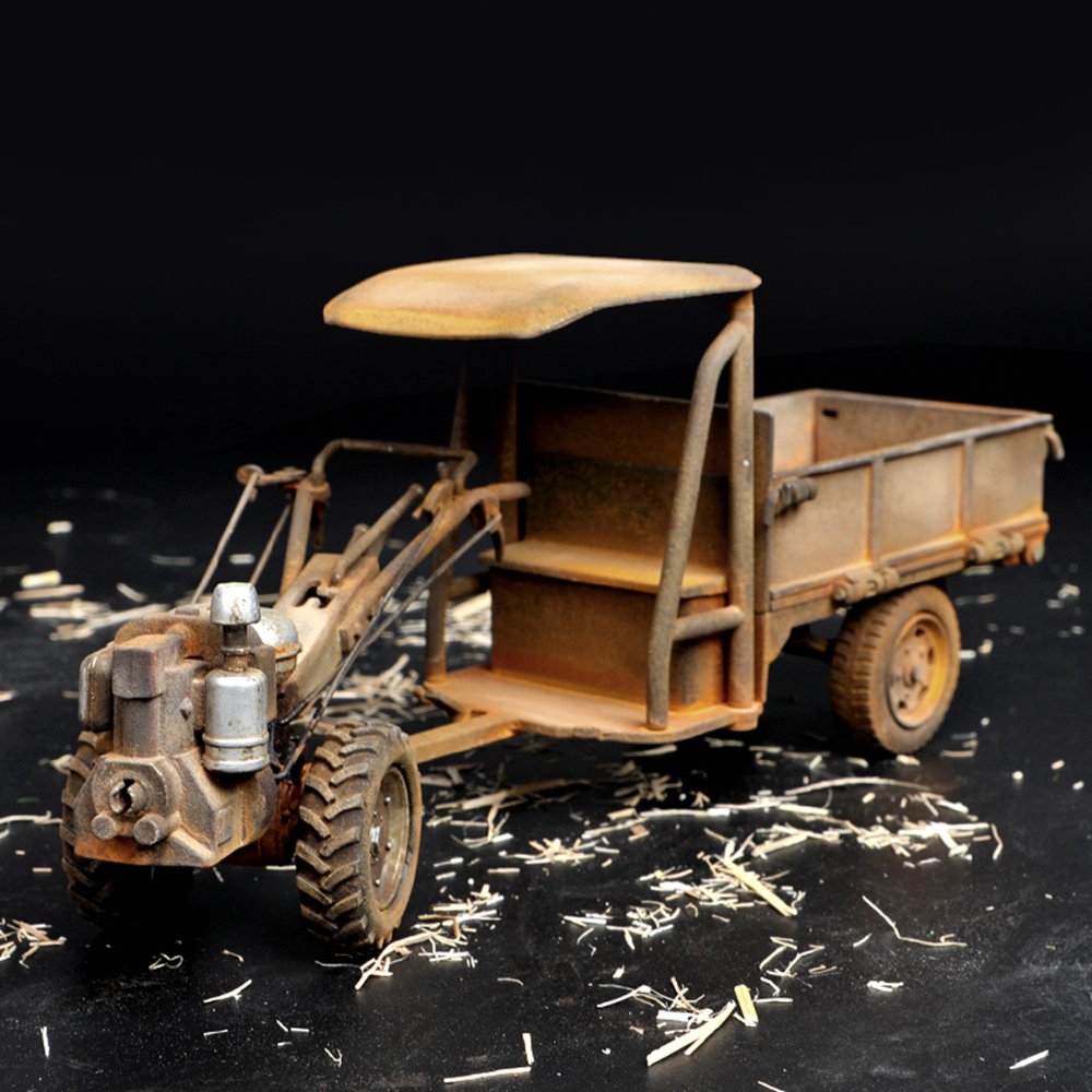 1/16 Scale Vintage Metal Walk-Behind Tractor Model