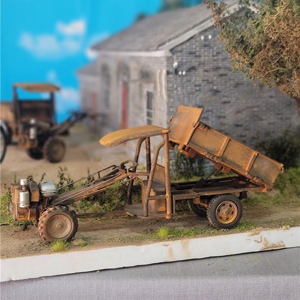 1/16 Scale Vintage Metal Walk-Behind Tractor Model