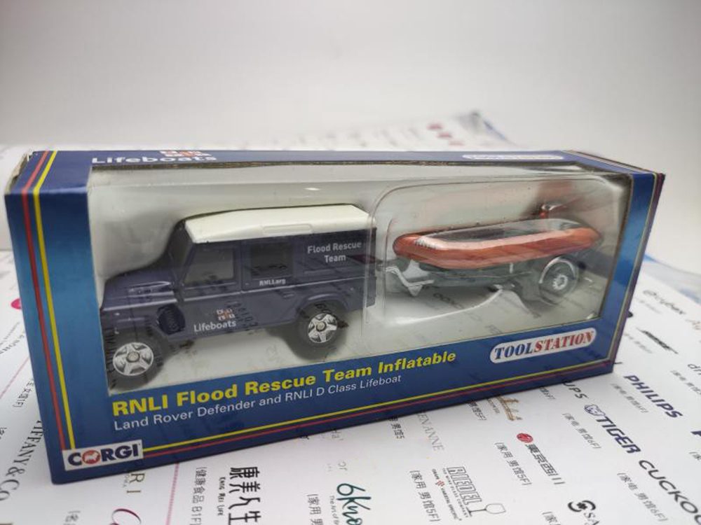 1/83 Scale RNLI Flood Rescue Team Land Rover Defender And D Class Life ...