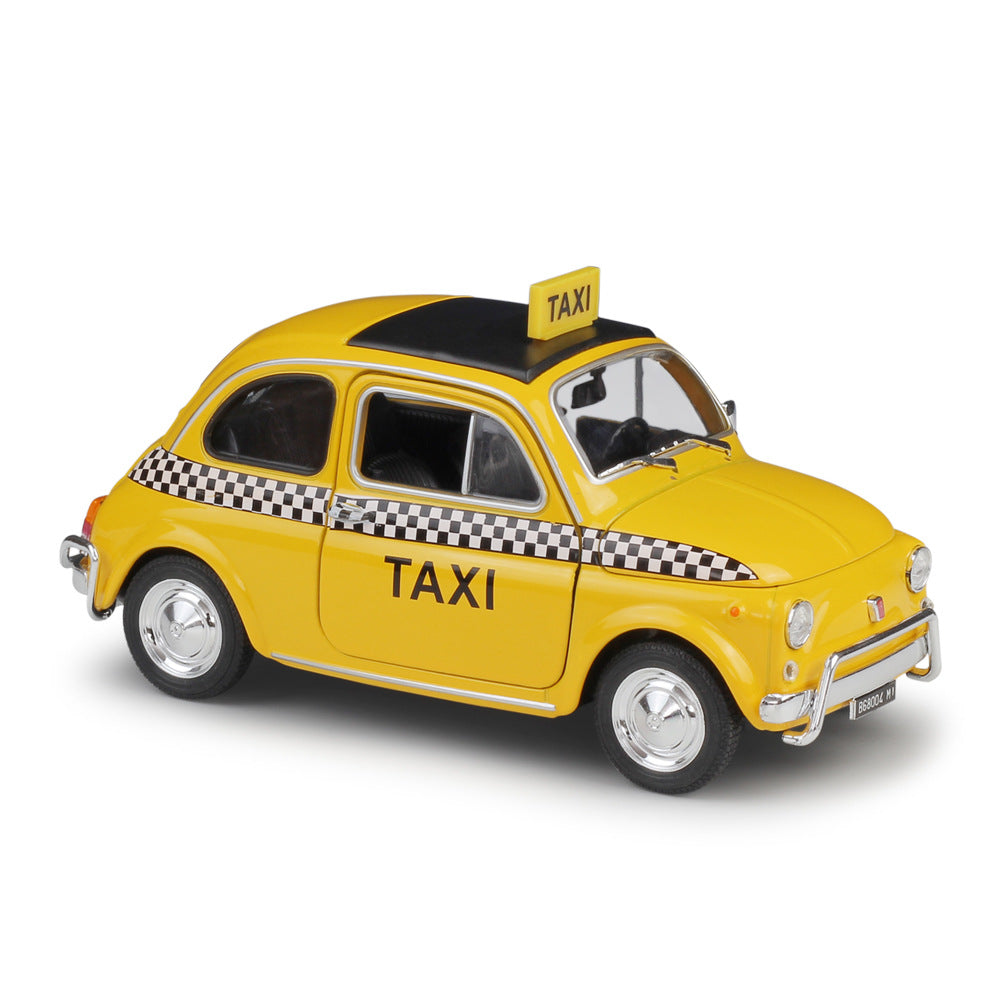 1/24 Scale Nuova Fiat 500 Taxi Cab Diecast Model Car