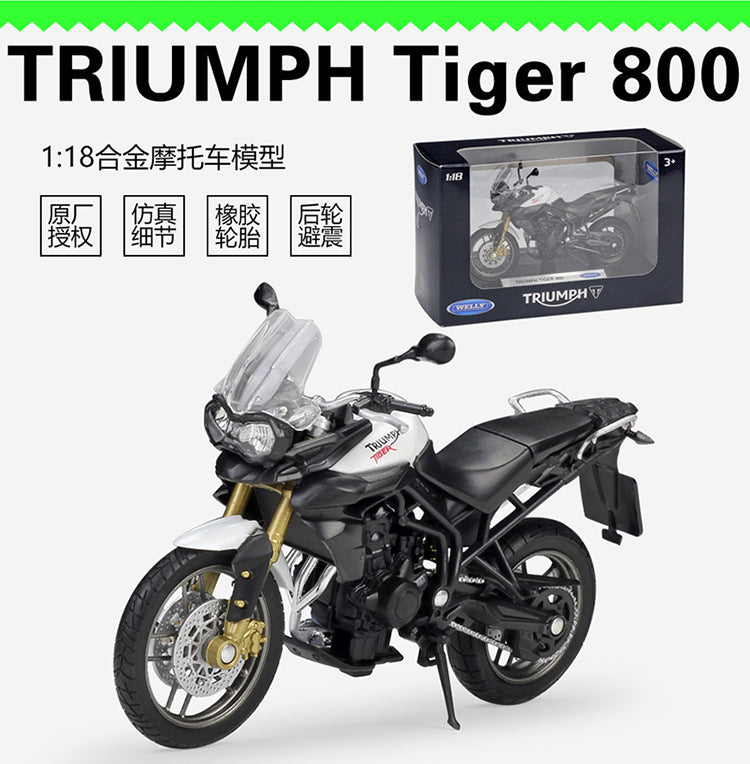 1/18 Scale Triumph Tiger 800 Motorcycle Diecast Model