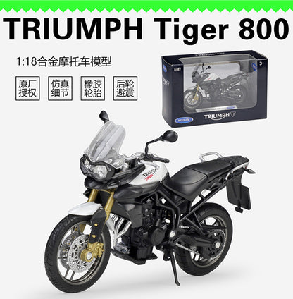 1/18 Scale Triumph Tiger 800 Motorcycle Diecast Model