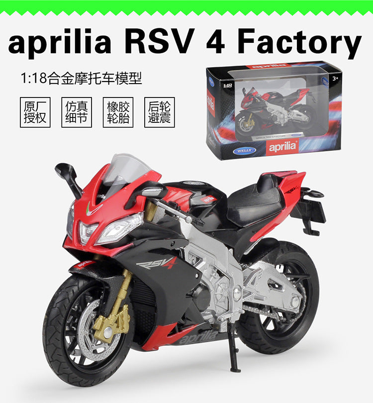 1/18 Scale Aprilia RSV4 Factory Super Bike Diecast Model Motorcycle