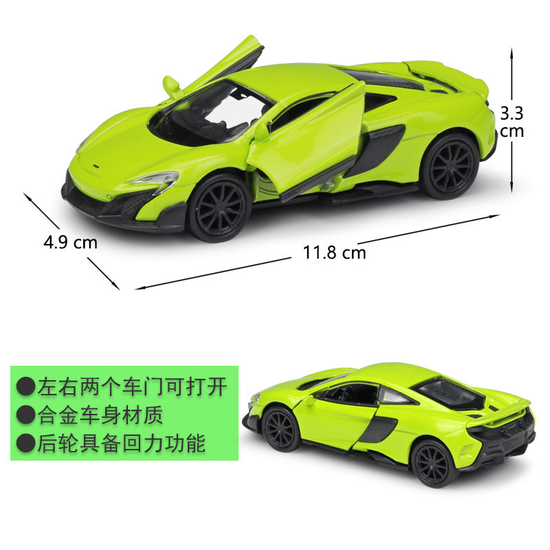 1/36 Scale McLaren 675LT Coupe Diecast Model Car Pull Back Toy