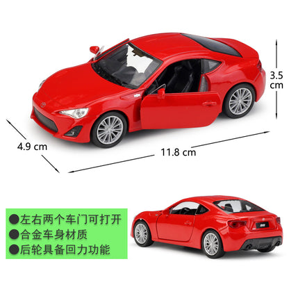 1/36 Scale Toyota 86 Sports Car Diecast Model Pull Back Toy