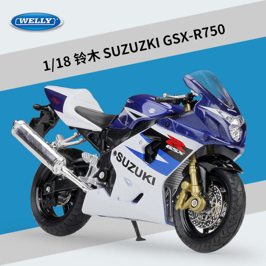 1/18 Scale Suzuki GSX-R750 Motorcycle Diecast Model