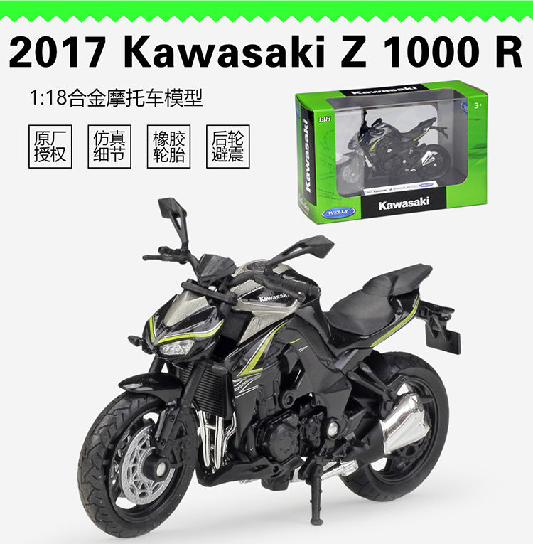 1/18 Scale 2017 Kawasaki Z1000 R Motorcycle Diecast Model