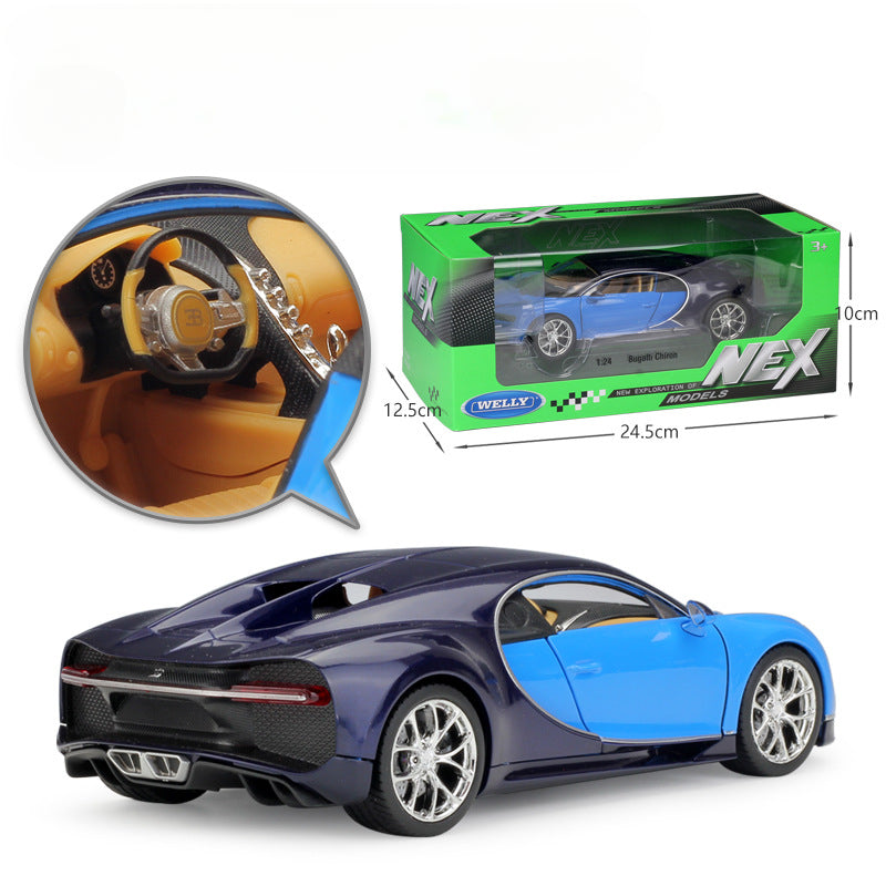 1/24 Scale Bugatti Chiron Sports Car Diecast Model