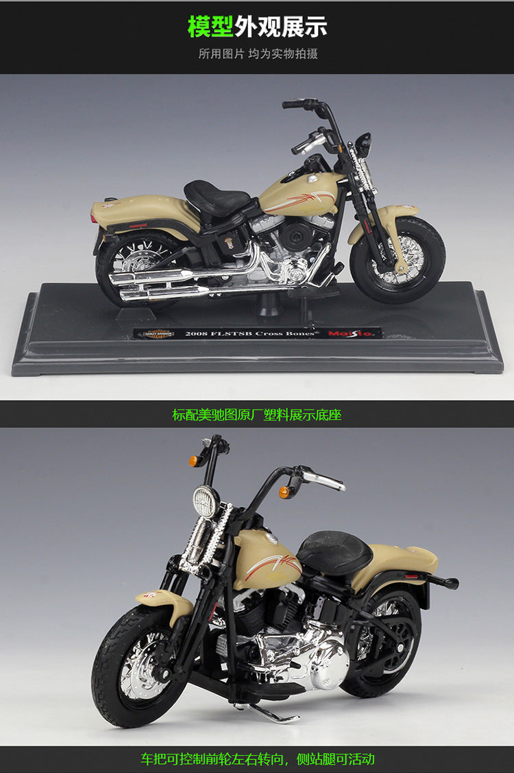 1/18 Scale 2008 Harley-Davidson FLSTSB Cross Bones Diecast Model Motorcycle