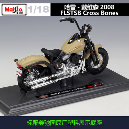 1/18 Scale 2008 Harley-Davidson FLSTSB Cross Bones Diecast Model Motorcycle