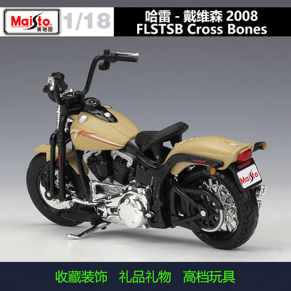 1/18 Scale 2008 Harley-Davidson FLSTSB Cross Bones Diecast Model Motorcycle