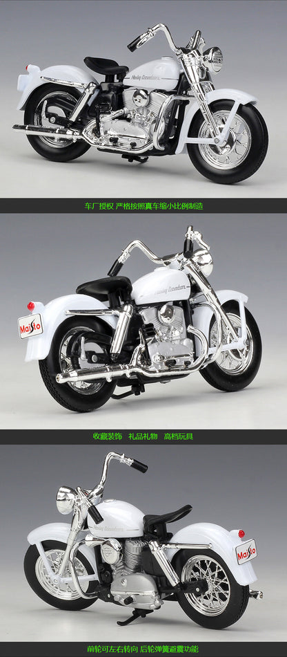 1/18 Scale 1952 Harley-Davidson Model K Diecast Model Motorcycle