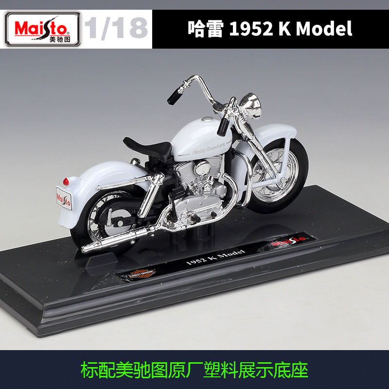 1/18 Scale 1952 Harley-Davidson Model K Diecast Model Motorcycle