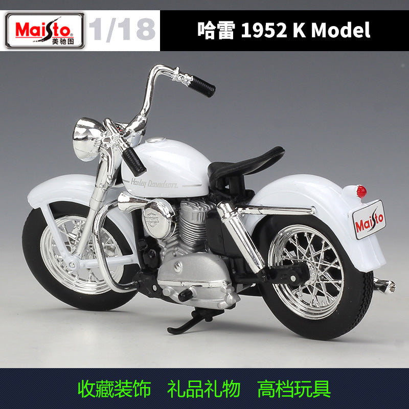 1/18 Scale 1952 Harley-Davidson Model K Diecast Model Motorcycle