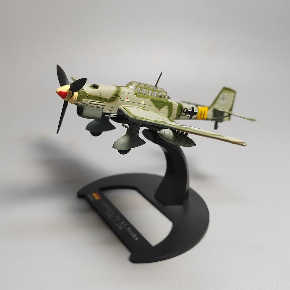 1/100 Scale Junkers Ju 87 German Dive Bomber Ground-Attack Aircraft Diecast Model