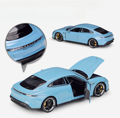 1/24 Scale Porsche Taycan Turbo S Luxury Sports Sedan Diecast Model Car