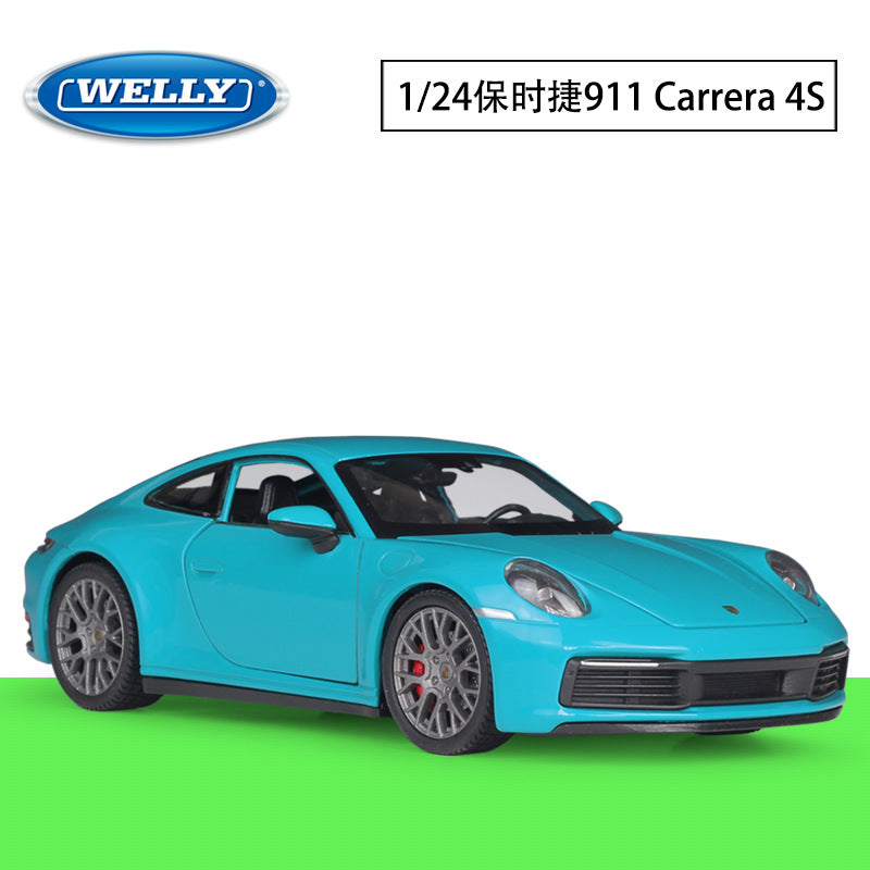 1/24 Scale Porsche 911 (992) Carrera 4S Sports Car Diecast Model