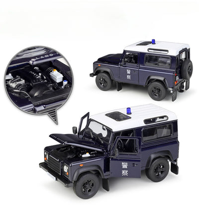 1/24 Scale Land Rover Defender Hong Kong Police Patrol Car Diecast Model