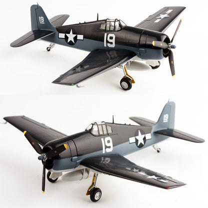 1/72 Scale Grumman F6F-5 Hellcat Carrier-Based Fighter Pre-built Collectible WWII US Aircraft Plastic Model