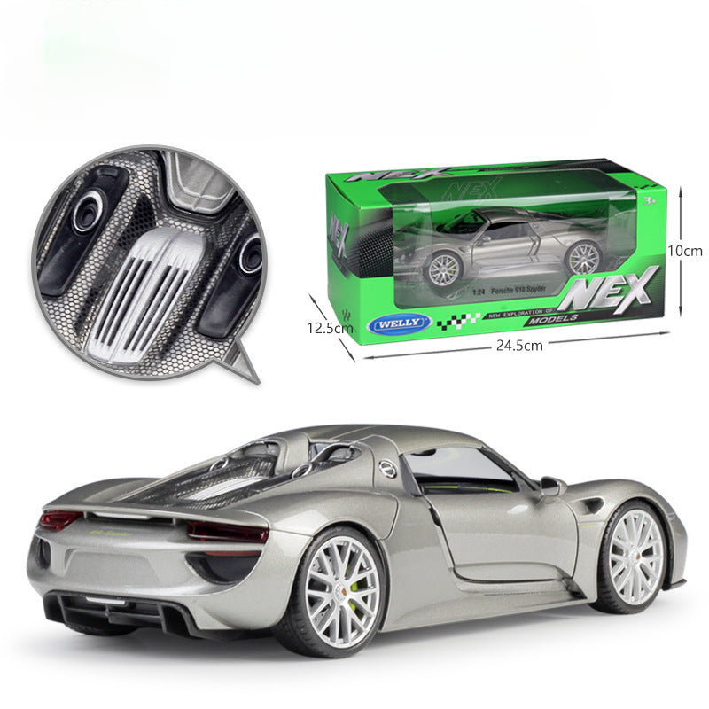 1/24 Scale Porsche 918 Spyder Sports Car Diecast Model