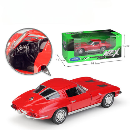 1/24 Scale 1963 Chevrolet Corvette Sting Ray Coupe Sports Car Diecast Model