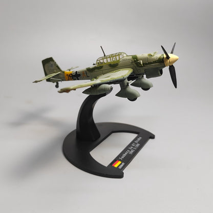 1/100 Scale Junkers Ju 87 German Dive Bomber Ground-Attack Aircraft Diecast Model