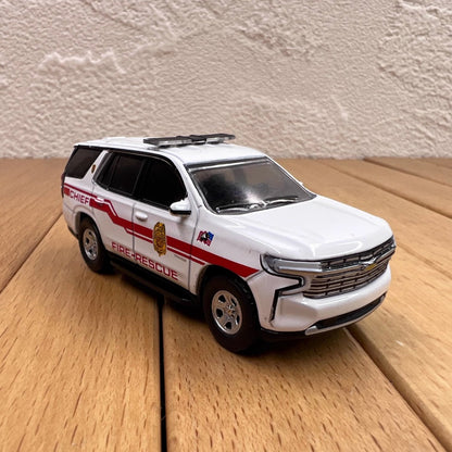 1/64 Scale 2021 Chevrolet Tahoe SUV Mastic Beach Fire Department Diecast Model Car