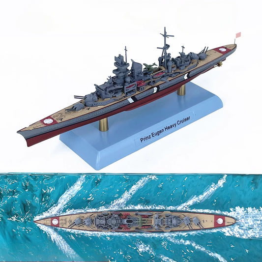 1/1000 Scale Prinz Eugen WWII German Admiral Hipper-Class Heavy Cruiser Diecast Model