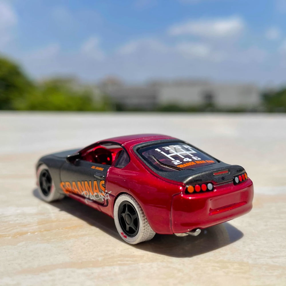 1/64 Scale Toyota Supra Grannas "Orange Man Bad" Diecast Model Car