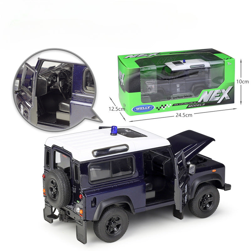 1/24 Scale Land Rover Defender Hong Kong Police Patrol Car Diecast Model