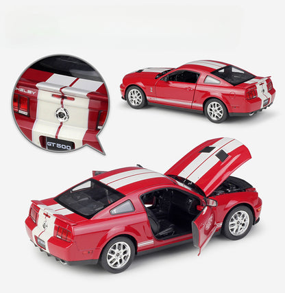 1/24 Scale 2007 Ford Mustang Shelby Cobra GT500 Diecast Model Car