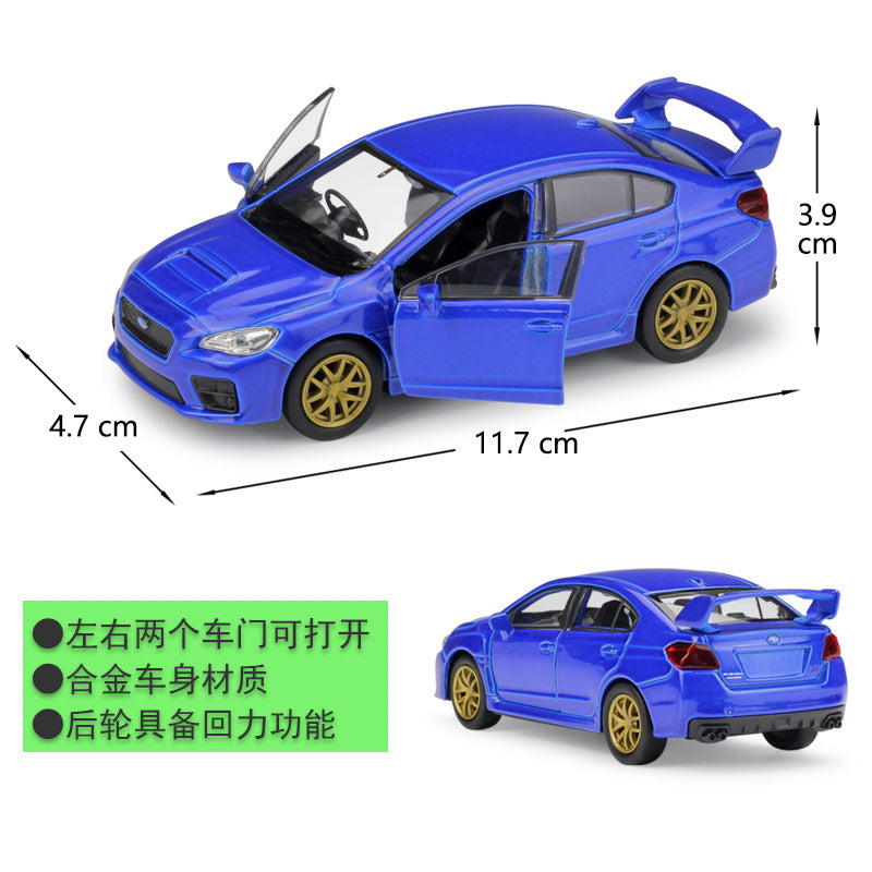 1/36 Scale Subaru WRX STI Diecast Model Car Pull Back Toy