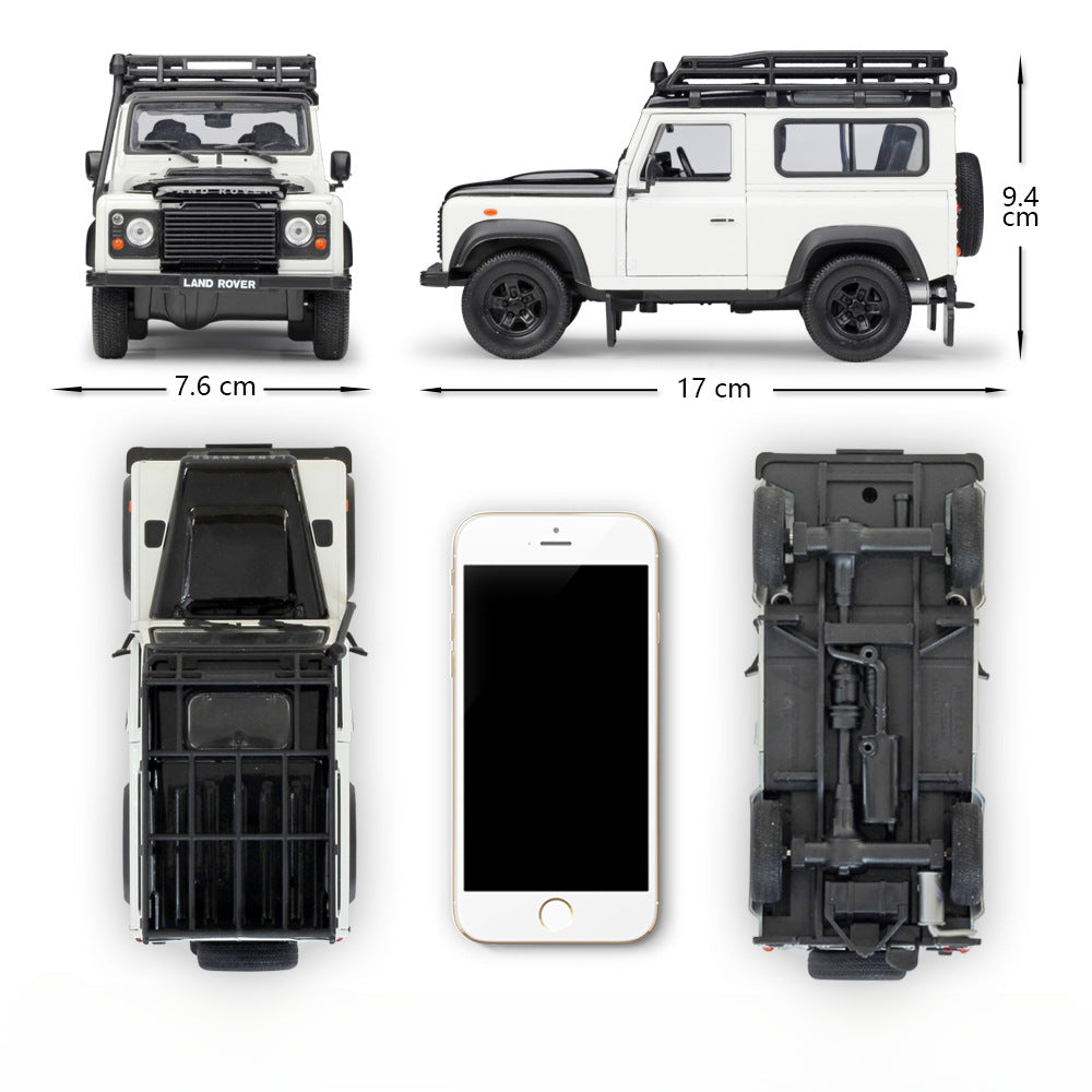 1/24 Scale Land Rover Defender (L316) Classic Diecast Model Car