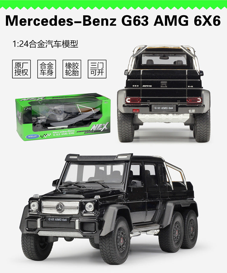 1/24 Scale Mercedes-AMG G63 6x6 Pickup Truck Diecast Model Car