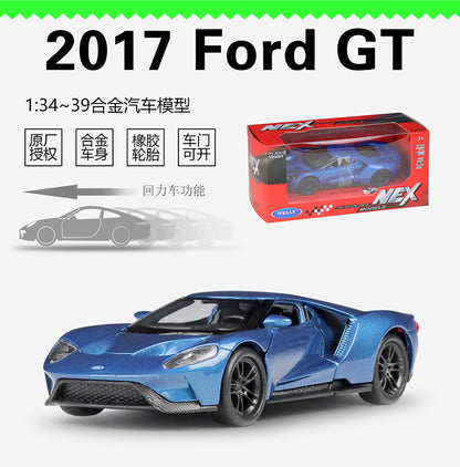 1/36 Scale 2017 Ford GT Sports Car Diecast Model Pull Back Toy