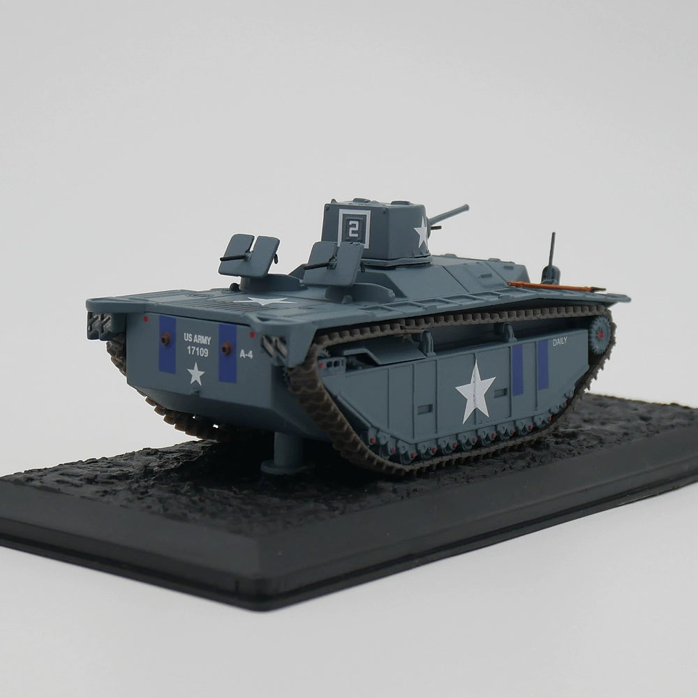 1/72 Scale 1944 WWII US LVT(A)-1 Amphibious Landing Vehicle Tracked Diecast Model