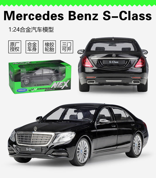 1/24 Scale Mercedes-Benz S-Class Luxury Sedan Diecast Model Car