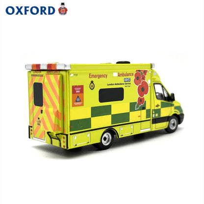 1/76 Scale Mercedes Ambulance London Ambulance Service Diecast Model