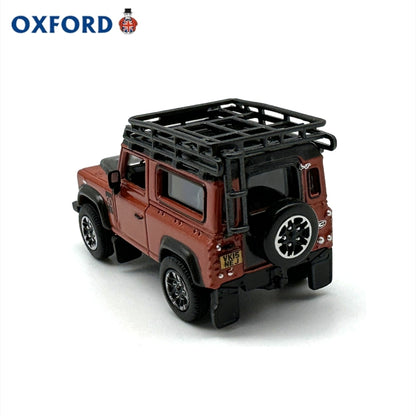 1/76 Scale Land Rover Defender 90 Orange Diecast Model Car