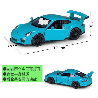 1/36 Scale 2016 Porsche 911 GT3 RS Sports Car Diecast Model Pull Back Toy