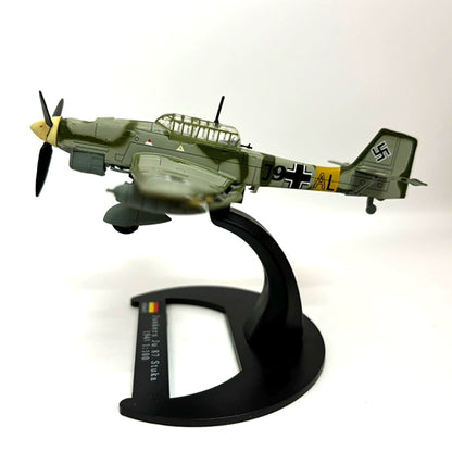 1/100 Scale Junkers Ju 87 German Dive Bomber Ground-Attack Aircraft Diecast Model