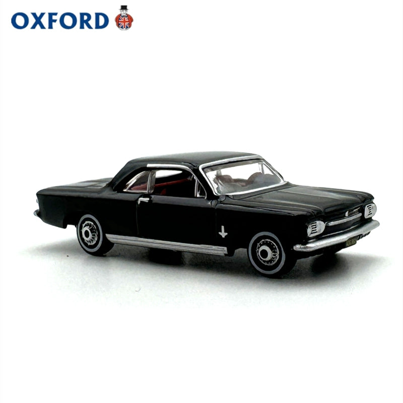 1/87 Scale 1963 Chevrolet Corvair Coupe Black Diecast Model Car