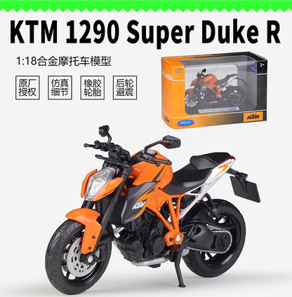 1/18 Scale KTM 1290 Super Duke R Motorcycle Diecast Model