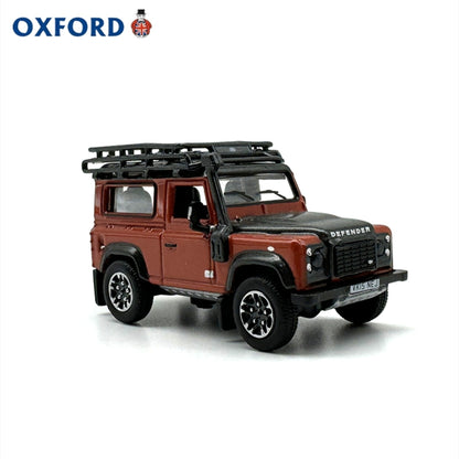 1/76 Scale Land Rover Defender 90 Orange Diecast Model Car