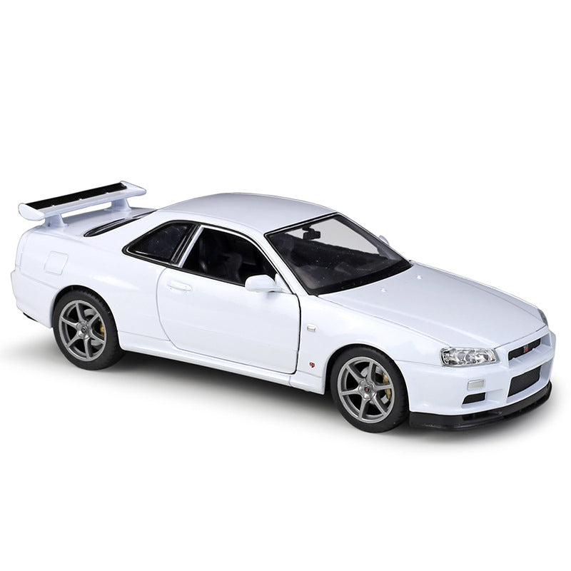 1/24 Scale Nissan Skyline GT-R R34 Sports Car Diecast Model