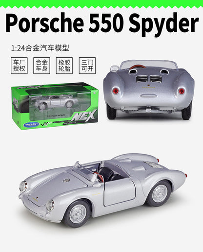 1/24 Scale Porsche 550 Spyder Racing Sports Car Diecast Model