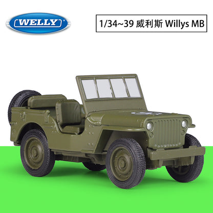 1/36 Scale 1941 Jeep Willys MB Diecast Model Car Pull Back Toy