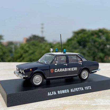 1/43 Scale 1972 Alfa Romeo Alfetta Italian Carabinieri Police Car Diecast Model