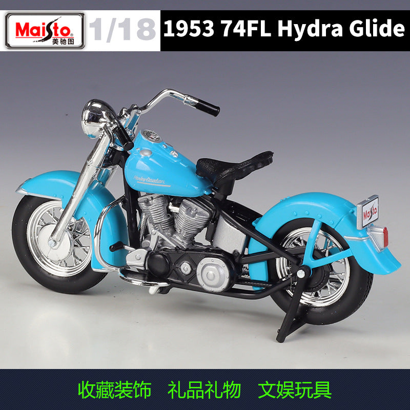 1/18 Scale 1953 Harley-Davidson FL Hydra Glide Diecast Model Motorcycle